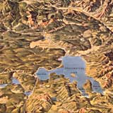 artist's rendition featuring Yellowstone Lake