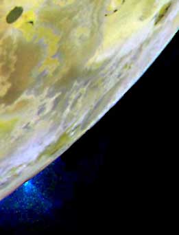 NASA photo of a plume erution on Io.