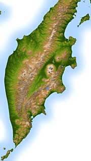 Map of Kamchatka Peninsula