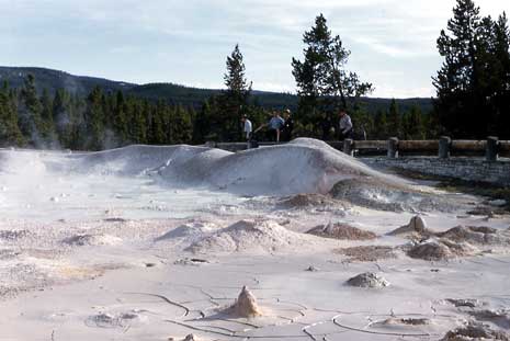 Mud bubbles up at Fountain Paint Pot