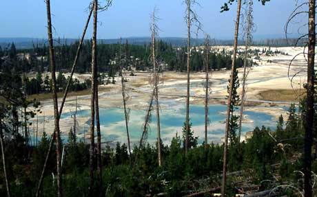 A view of the basin from the side of a hill