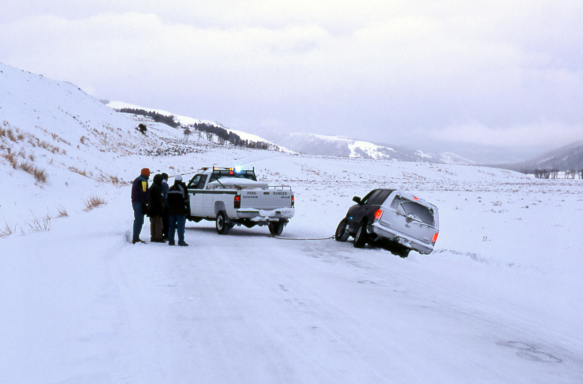 Snow Covered Road Yellowstone