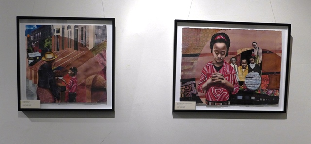 Two artworks from Federal Hall's "harlem is... DOWNTOWN" exhibit, on display through April 15, 2016.
