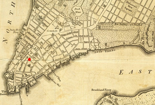 Map of Lower Manhattan - 1776