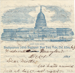 John G Floyd Jr - Letter to Mother on 10-01-1862