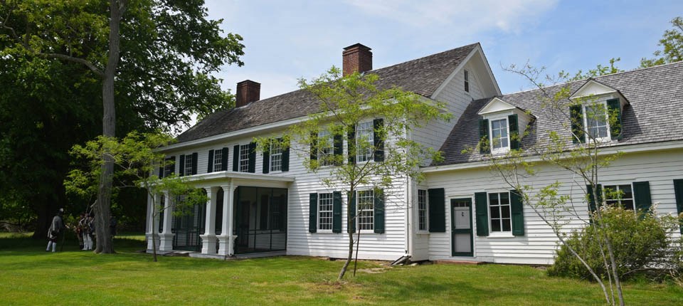 The historic Old Mastic House at the William Floyd Estate