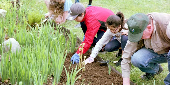 Volunteers weed Fire Island National Seashore's Native Plan/Pollinator Garden