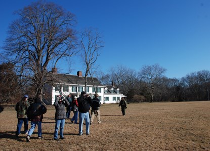 Winter birdwatching group at William Floyd Estate
