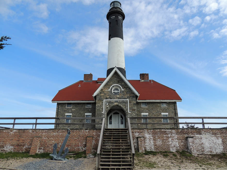 View of Fire Island Lighthouse and terrace