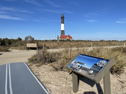 Marine Debris Wayside LH An exhibit on marine debris near the Fire Island Lighthouse