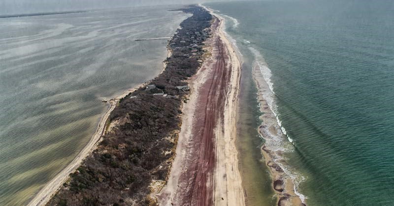 Aerial view of Fire Island National Seashore