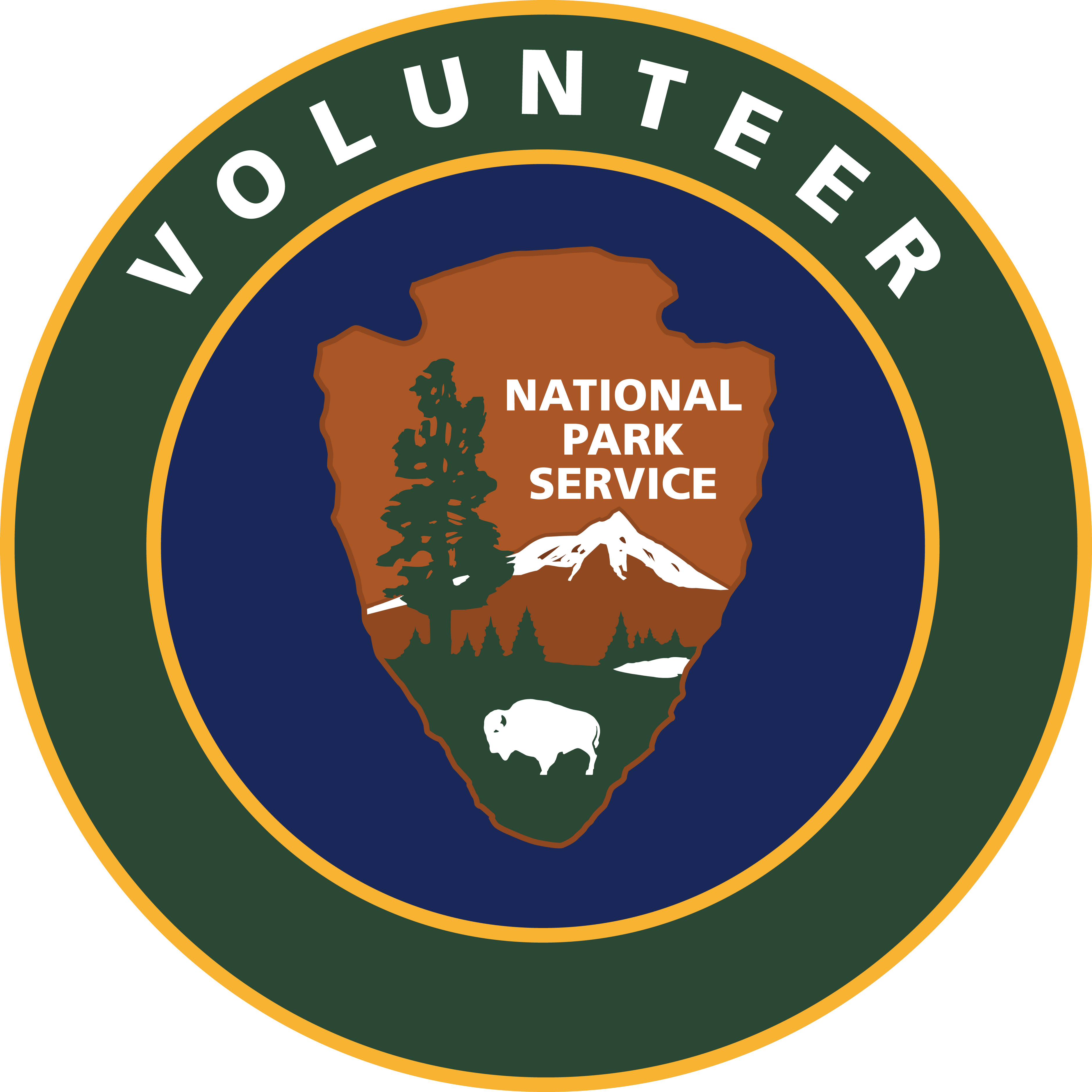 VIP Flat Official logo for the Volunteers-In-Parks Program.