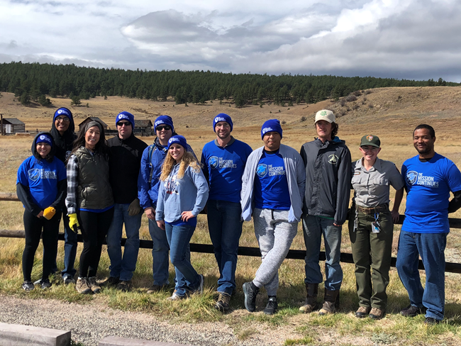 TMC at Florissant Fossil Beds Members of the Colorado Springs and Denver Platoons of The Mission Continue with the Florissant valley in the background.