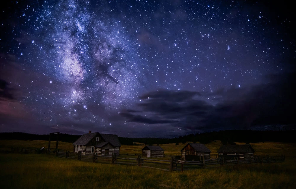 Milky Way over the Hornbek Homestead at Florissant Fossil Beds National Monument