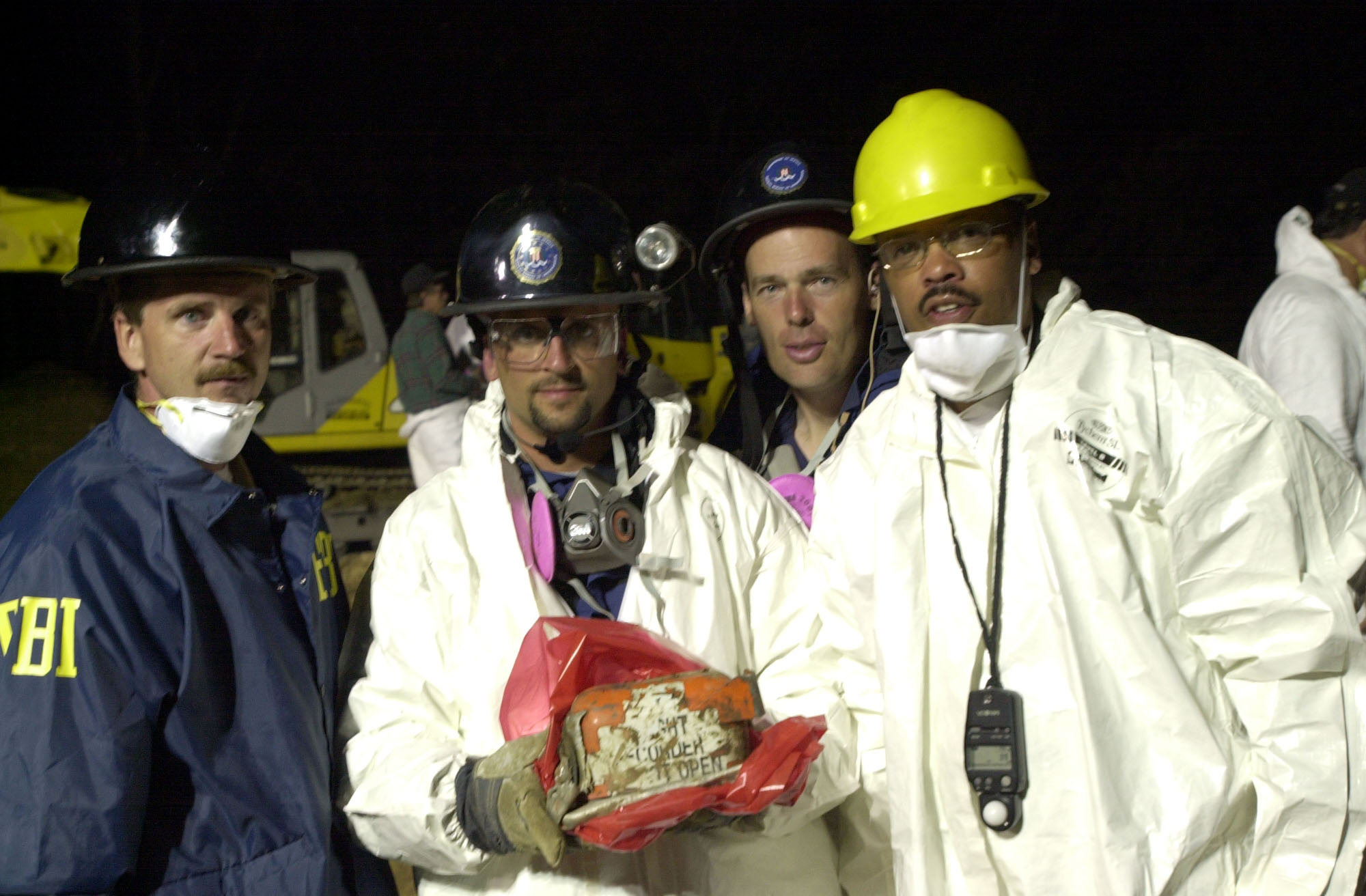 Members of the FBI with the found CVR