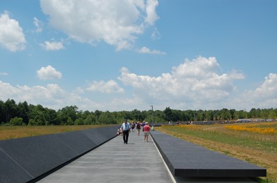 Memorial Plaza wall and walkway