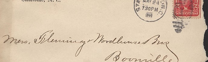 Letter from 1886