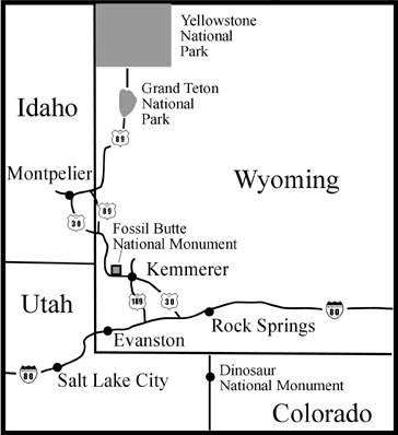 map of kemmerer wyoming Directions And Transportation Fossil Butte National Monument map of kemmerer wyoming