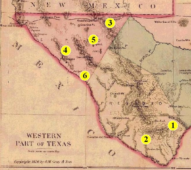 Map of West Texas