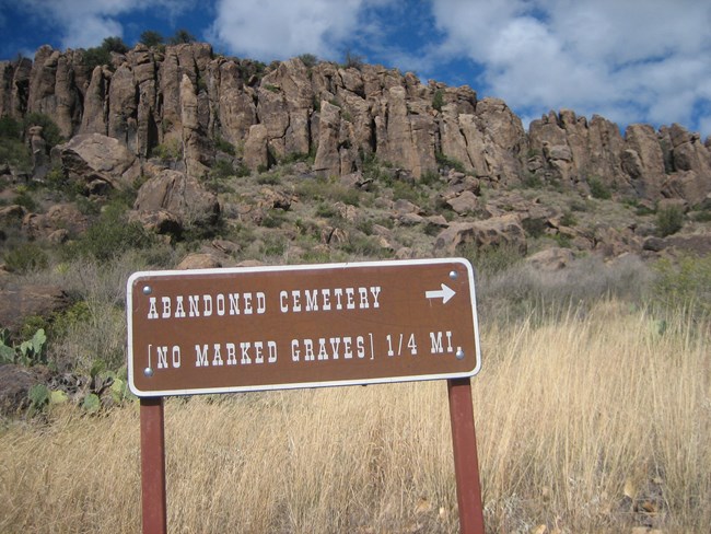 Cemetery Trail Sign