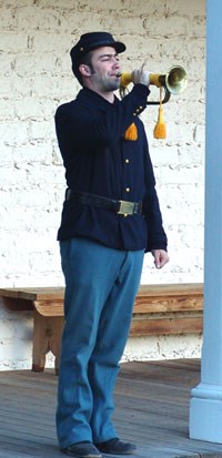 Picture of a bugler at Fort Davis Picture of a bugler at Fort Davis