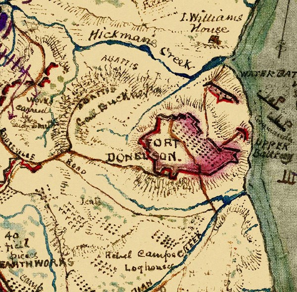 Historic map of Fort Donelson