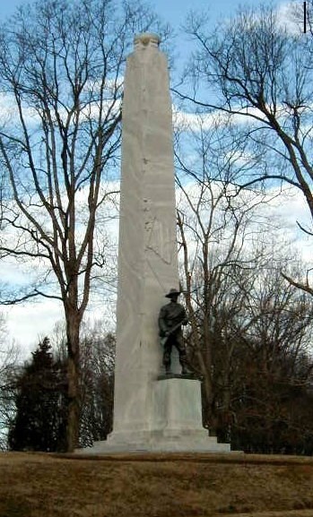 Civil War monument at battlefield