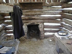 Inside View Log Hut