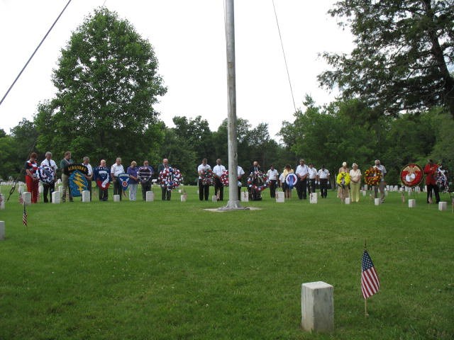 national cemetery events flags