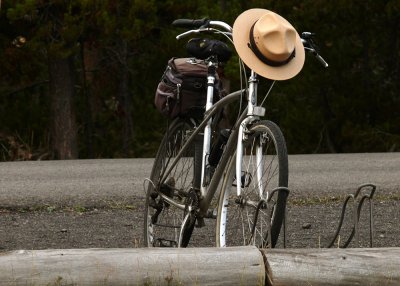Bike with Ranger Hat on it Bike with Ranger Hat on it