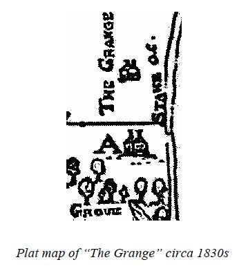 Plat map of The Grange circa 1830s
