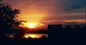 sunset at Fort Frederica