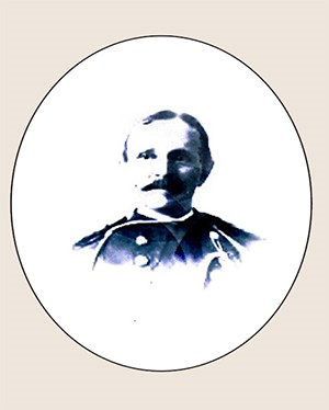 Black & white photograph of Dangerfield Parker