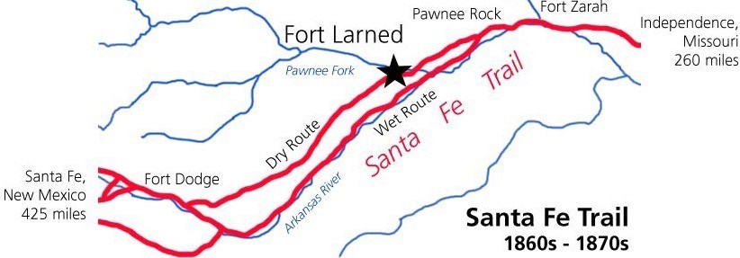 SFT Map2 Simple map of the Santa Fe Trail.