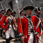 Re-enactors portray British soldiers at the Castillo de San Marcos