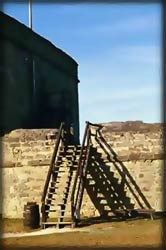 Originally, a wooden ladder led into the fort.