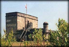 Fort Matanzas sits at the edge of the salt marsh.