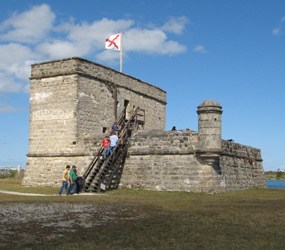 Visitors explore Fort Matanzas Visitors explore Fort Matanzas