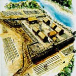 An artist's conception of Fort Mose, the first free, black settlement in North America An artist's conception of Fort Mose, the first free, black settlement in North America