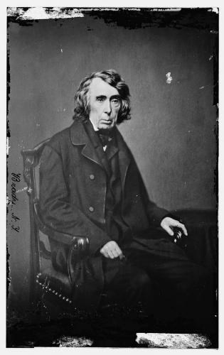 A historic black and white photograph of Roger B. Taney.