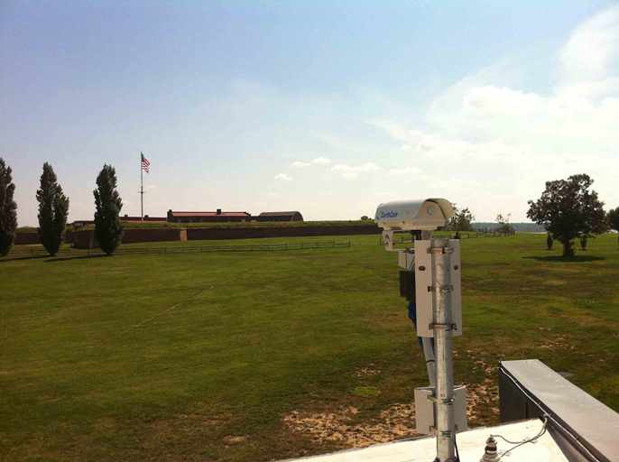 View of the Star Fort from one of the two EarthCam webcams