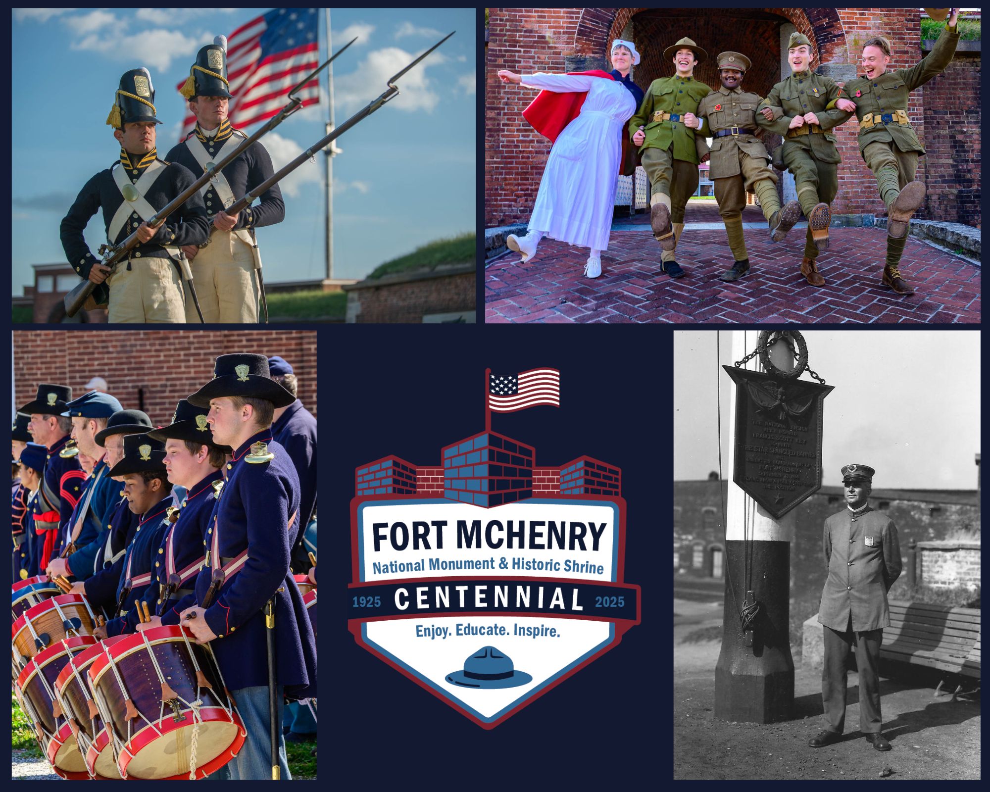 Join us to celebrate generations of Fort McHenry's Defenders. Fort McHenry 100th Anniversary