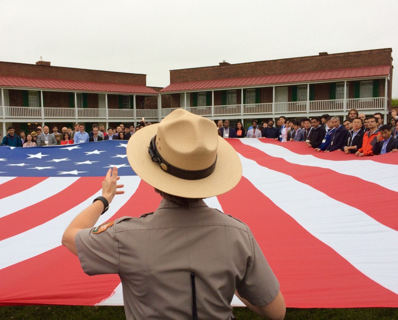 Ranger giving a flag program
