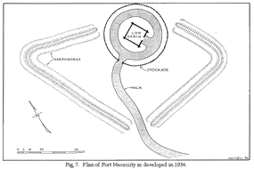 Plan of Fort Necessity from archaeological report