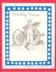 Portrait of George Washington standing by a cannon Portrait of George Washington standing by a cannon