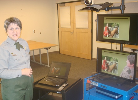 Park Ranger and video equipment