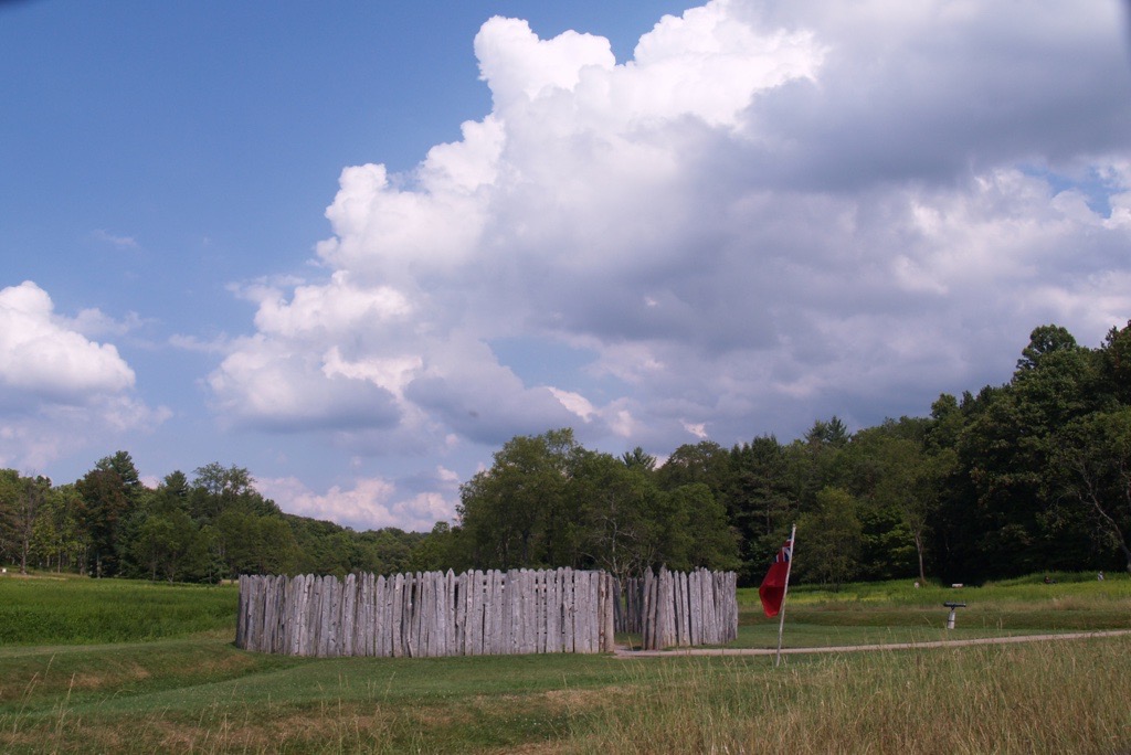 A fort made of wood.