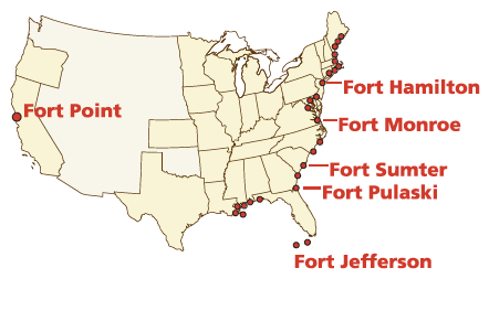 Map of forts