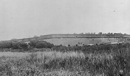 Exterior view of Fort Pulaski , ca. 1900