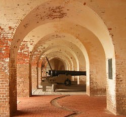 Casemates inside Fort Pulaski